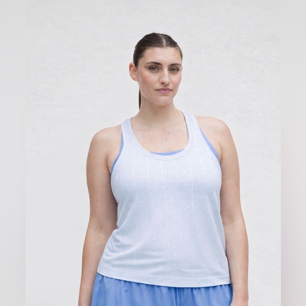 Lululemon Swiftly Pointelle Racerback Tank NWT Size 14 Lavender Frost